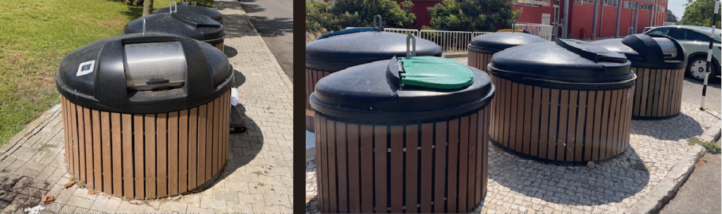 Contentores semienterrados Lasso para recolha de biorresíduos no Seixal