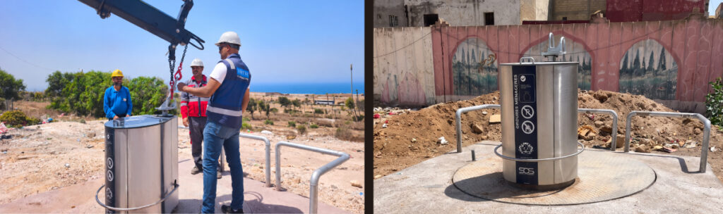 Contentores enterrados Green Bee em Safi, Marrocos